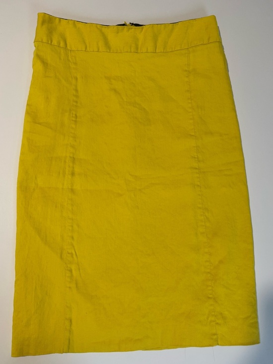 Milly of New York Dresses & Skirts - Milly of New York Linen Blend Pencil Skirt Size 4 Yellow Italian Fabric